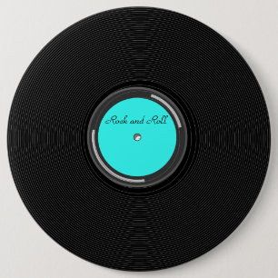 Record Album 6 Cm Round Badge
