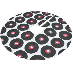 Record Album Ho-Ho-Ho Merry Christmas! Brushed Polyester Tree Skirt