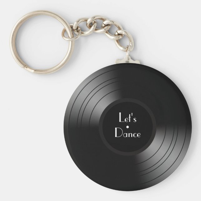 Record Album Let's Dance Novelty Key Ring (Front)