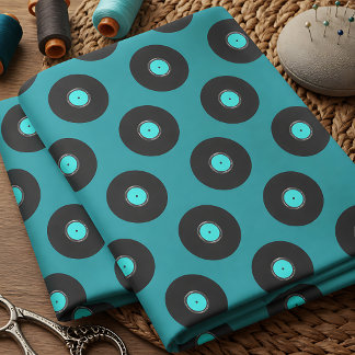 Record Album Pattern Fabric