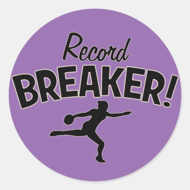 Record Breaker! Discus Throw Stickers (Front)