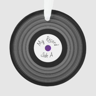 Record Design Banner Ornament