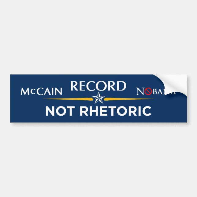 Record - Not Rhetoric Bumper Sticker (Front)