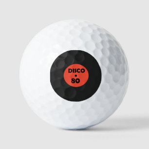 Record Plate Golf Balls - Disco Music Party