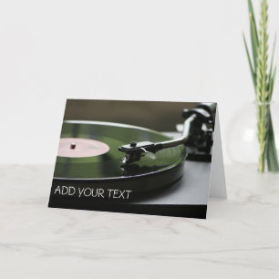 Record Player Greeting Card
