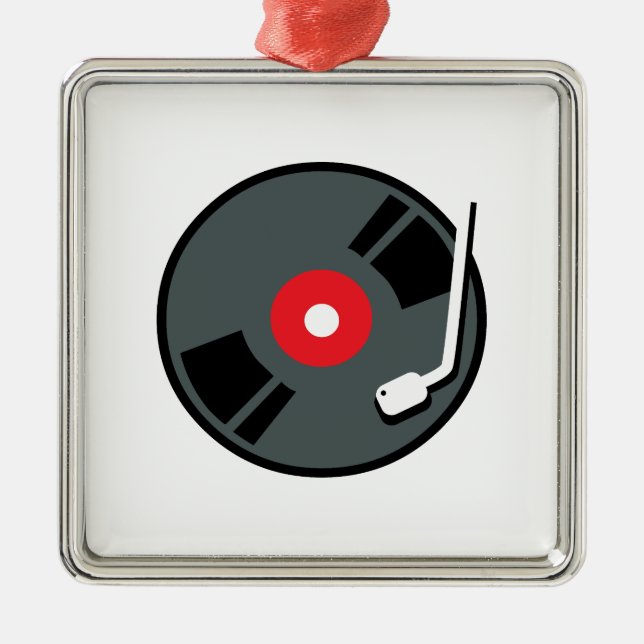 Record Player Metal Tree Decoration (Front)
