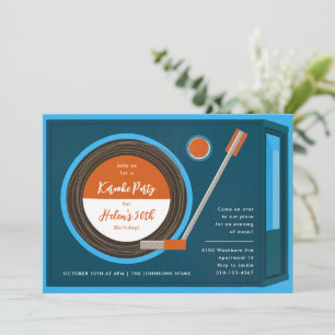 Record Player Music Birthday Party Invitation