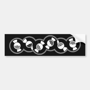 Record Row Grey Bumper Sticker
