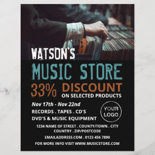 Record Select, Music Store Advertising Flyer
