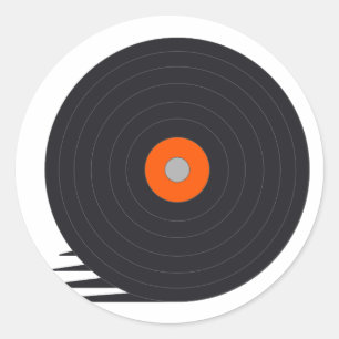Record Speed - DJ, Disc Jockey, Music, Vinyl Classic Round Sticker