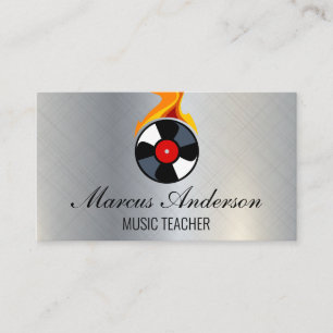 Record Vinyl Flame Business Card