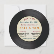 Record Wedding Invitation