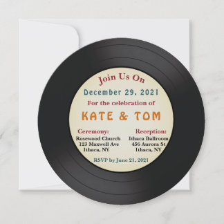 Record Wedding Invitation