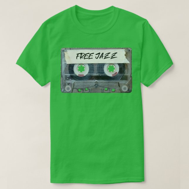 Recorded Music Genre Cassette Old School Free Jazz T-Shirt (Design Front)