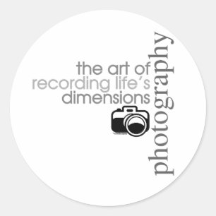 Recording Life's Dimensions Classic Round Sticker