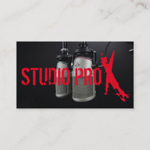 Recording Studio Music Vocalist Singer Business Card