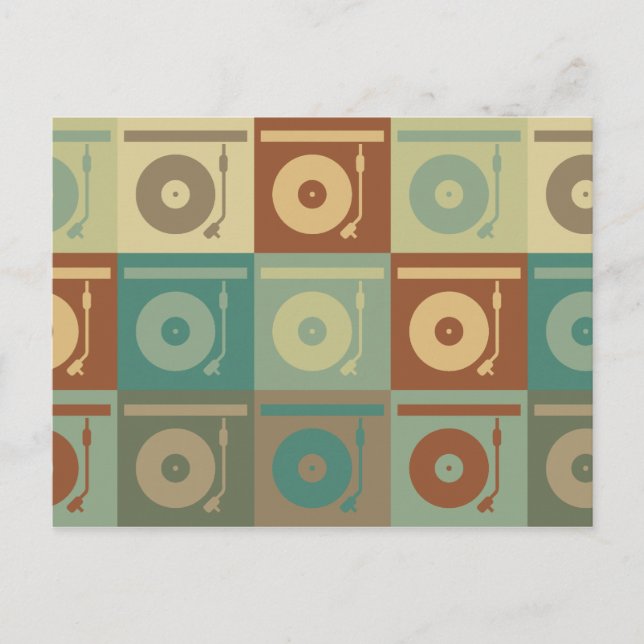 Records Pop Art Postcard (Front)