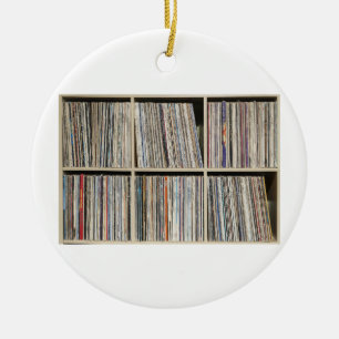 Records Vinyl Albums Record Collection Shelf Ceramic Ornament