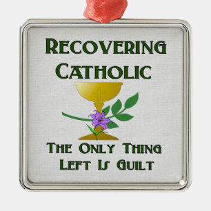 Recovering Catholic Metal Tree Decoration