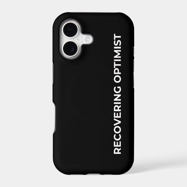 Recovering Optimist Minimalist  iPhone 17 Case (Back)