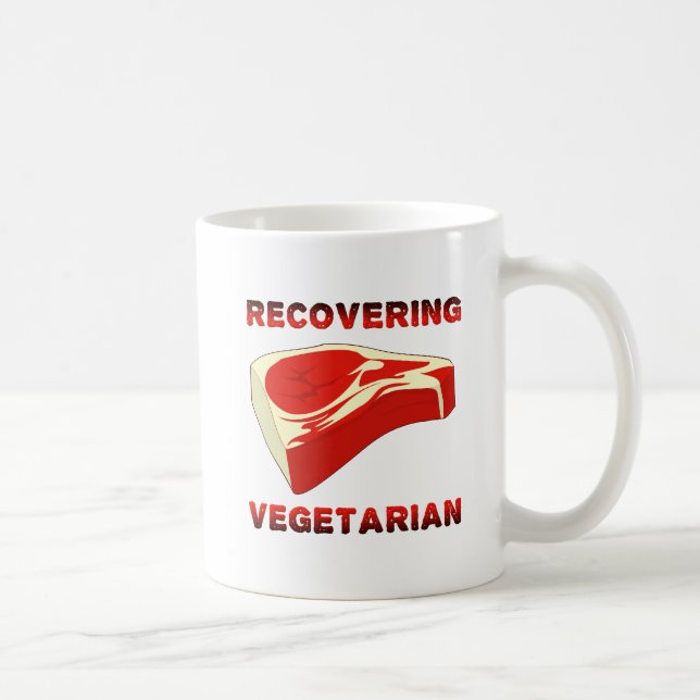 Recovering Vegetarian Funny Mug (Right)