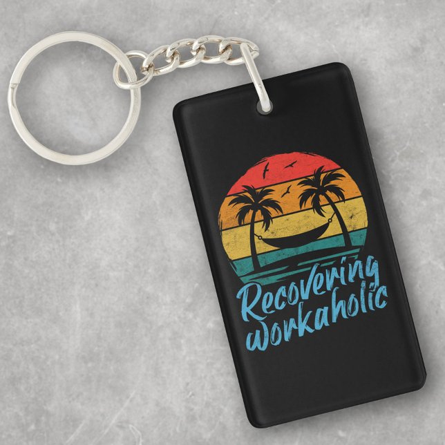 Recovering Workaholic | Retirement Humour Keychain (Creator Uploaded)