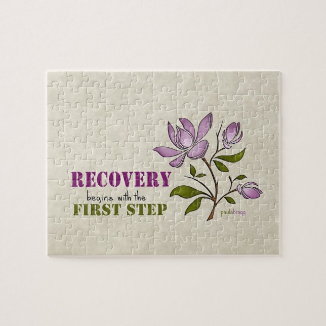 Recovery begins with the First Step Jigsaw Puzzle (Horizontal)