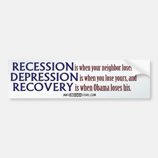 Recovery... Bumper Sticker (Front)
