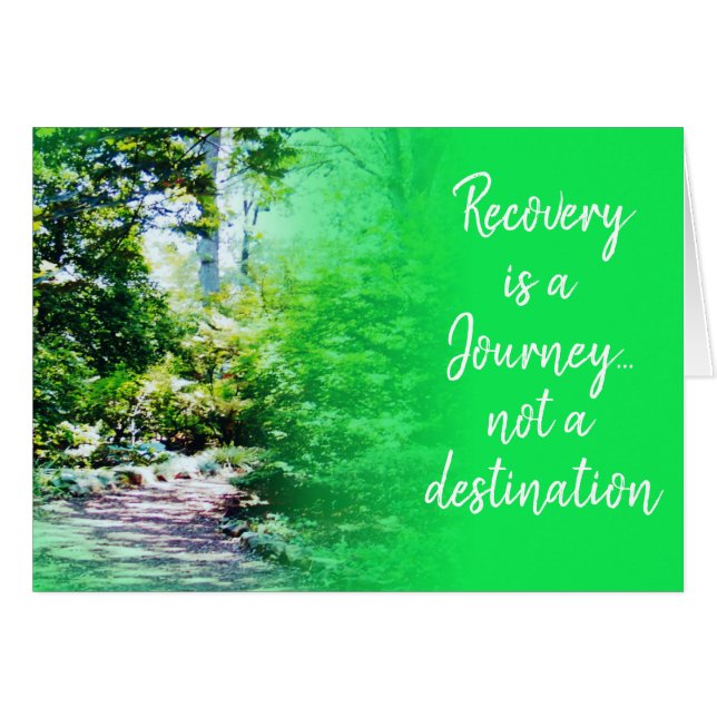 recovery is a journey card 25z (Front Horizontal)