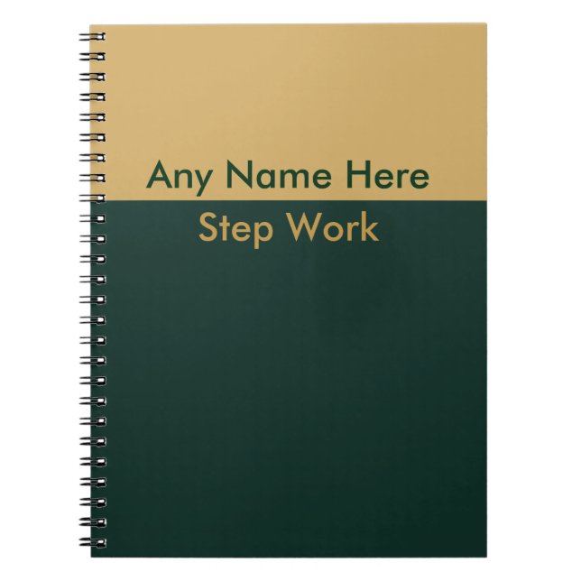 Recovery Journal Notebook NA AA  Personalized Name (Front)