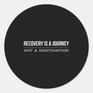 Recovery Journey Aa Alcoholics Na Narcotics Motiva Classic Round Sticker