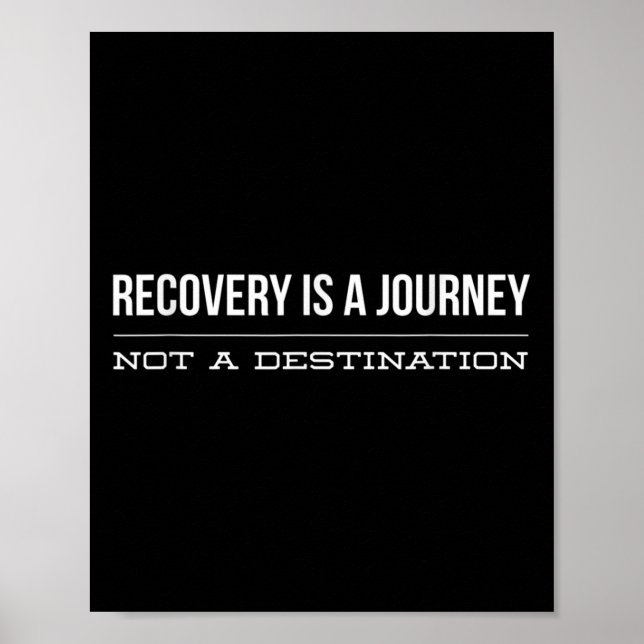 Recovery Journey Aa Alcoholics Na Narcotics Motiva Poster (Front)