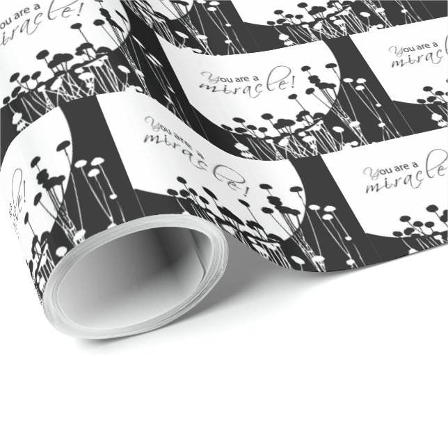 Recovery Miracle, Black and White Wrapping Paper (Roll Corner)