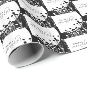 Recovery Miracle, Black and White Wrapping Paper