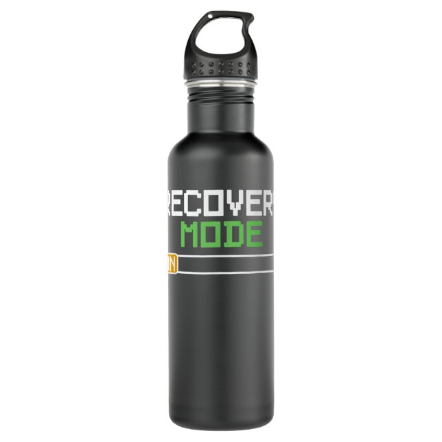 Recovery Mode On Get Well Gifts Funny Injurys 710 Ml Water Bottle (Front)