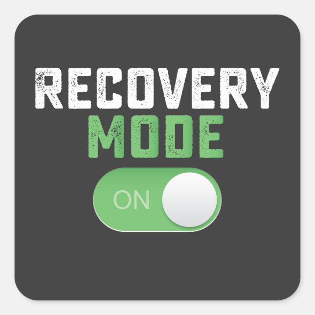 Recovery Mode On Get Well Square Sticker (Front)