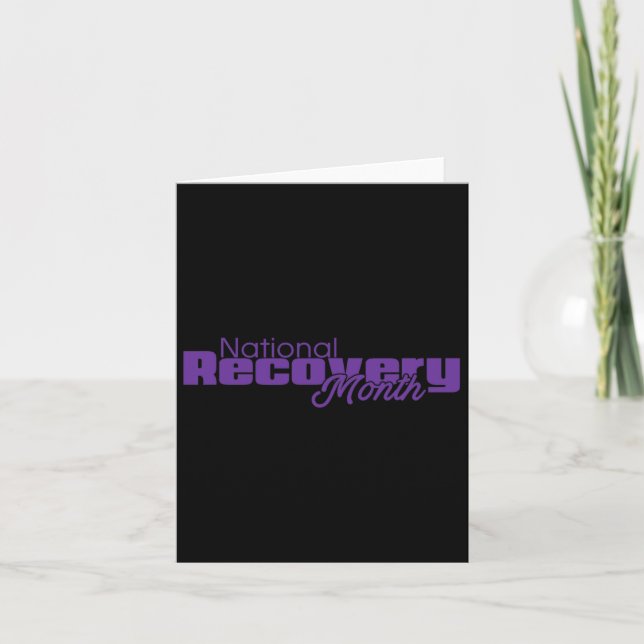 Recovery Month - Purple Logo  Card (Front)