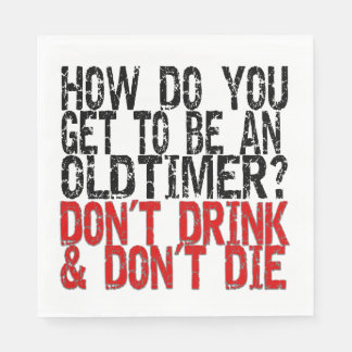 Recovery Old Timer Joke Napkin