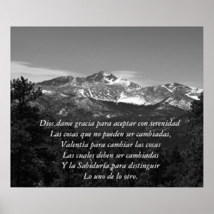 Recovery  Poster-Serenity prayer/spanish Poster