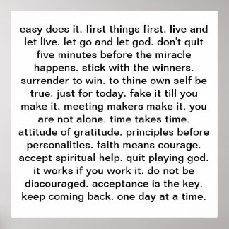 recovery slogan poster