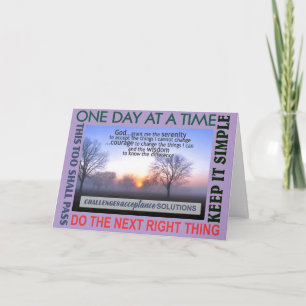 recovery slogan wisdom card 25