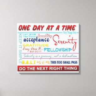 recovery slogans canvas print