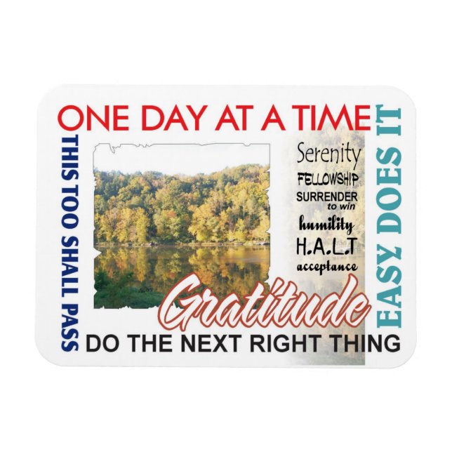 recovery slogans magnet (Horizontal)