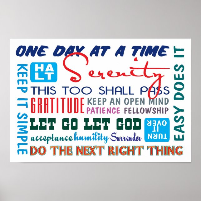 recovery slogans poster (Front)