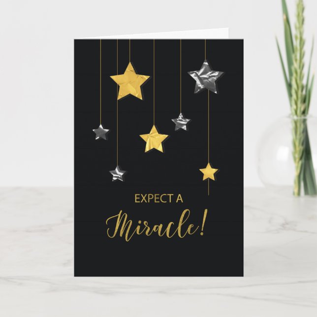 Recovery Sober Support Miracles New Year Star Card (Front)