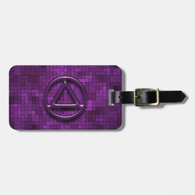 Recovery Sobriety Sober Luggage Tag (Front Horizontal)