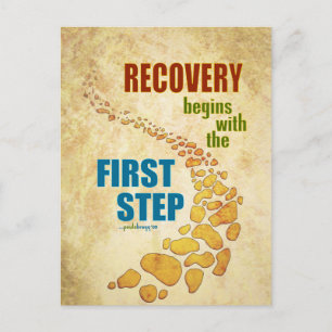 Recovery, the First Step (12 step, recovery) Postcard