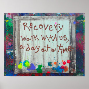 recovery walk with us a day at a time poster