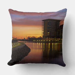 Recreation Lagoon and apartments at sunset Cushion