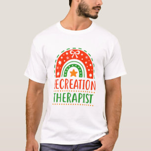 Recreation Therapist Christmas Rainbow Therapeutic T-Shirt